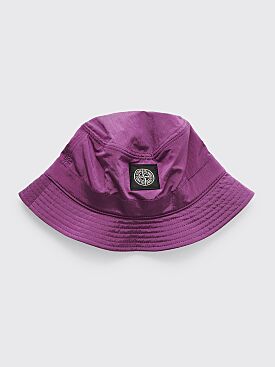 Stone Island Nylon Metal Econyl® Logo Bucket Hat Purple