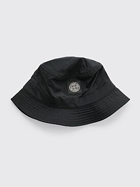 Stone Island Nylon Metal Econyl® Logo Bucket Hat Black