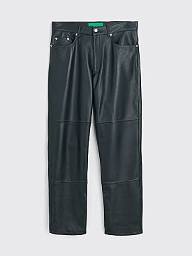 TRÈS BIEN everywear Five Pocket Split Leather Pants Dark Navy