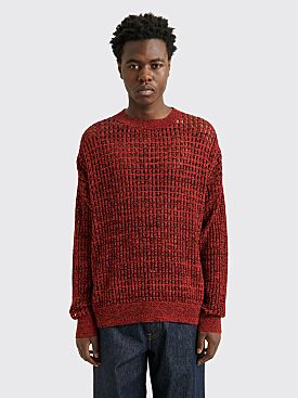 Zankov Pele Crewneck Sweater Black / Poppy Red
