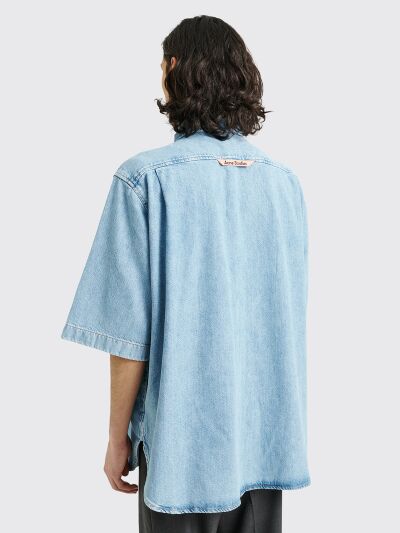 Blue Santropi short-sleeved denim shirt, Acne Studios