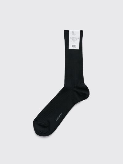 Très Bien - Auralee Giza High Gauge Socks Black