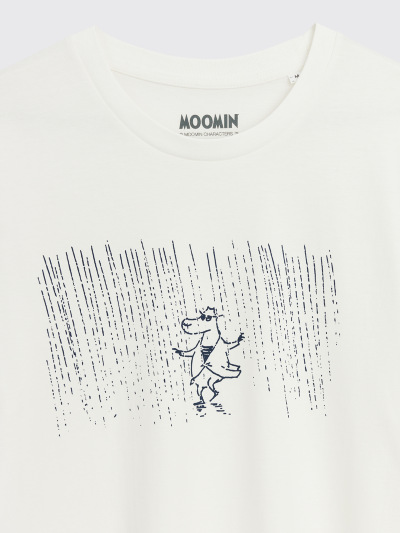 væske Blændende delikat Très Bien - IDEA Moomin Rain Dance T-shirt White