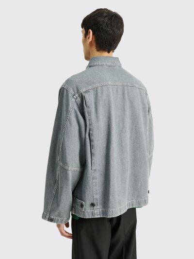 Très Bien - Lemaire Boxy Blouson Jacket Denim Stone Grey