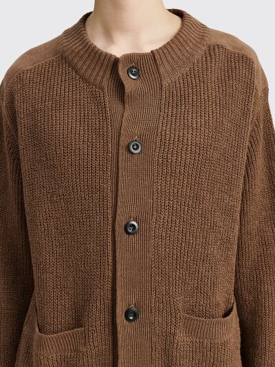 Margaret Howell MHL Military Cardigan Linen Wool Spice - Très Bien