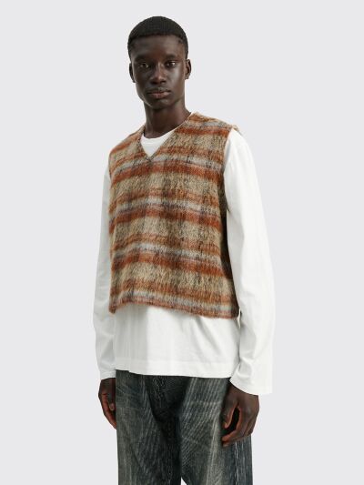 our legacy lock vest check mohair