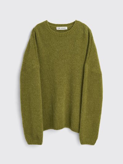 Our Legacy Popover Roundneck Alpaca Sweater Swamp Green