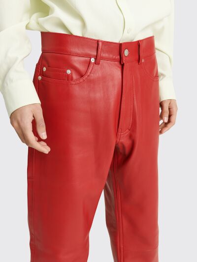 TRÈS everywear Bien Pant Très Leather Five BIEN Red Pocket -