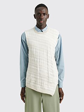 Comme des Garçons Shirt Knitted Asymmetrical Vest Beige
