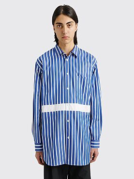 Comme des Garçons Shirt Striped Panel Shirt White / Blue