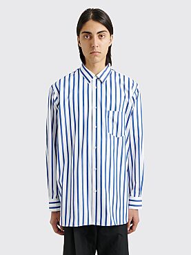 Comme des Garçons Shirt Striped Vented Shirt White / Blue