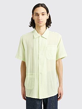Engineered Garments Cotton Crepe Camp Shirt Lime