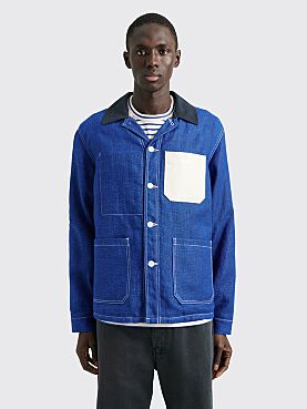 Junya Watanabe MAN Roy Lichtenstein Linen Work Jacket Blue / Off White