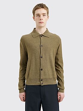 Lemaire Convertible Collar Knit Mustard Chine