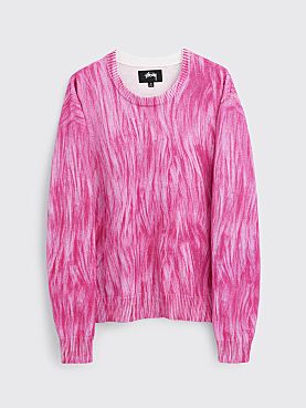 Stüssy Printed Fur Sweater Pink