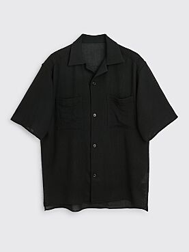 TRÈS BIEN everywear Short Sleeve Shirt Virgin Wool Black