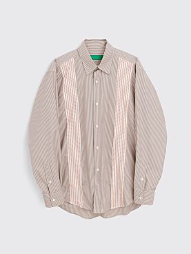 TRÈS BIEN everywear Panelled Oversized Classic Shirt Beige Stripe