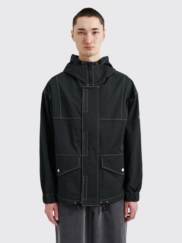 Cav Empt - contrast stitch hood zip jacket black