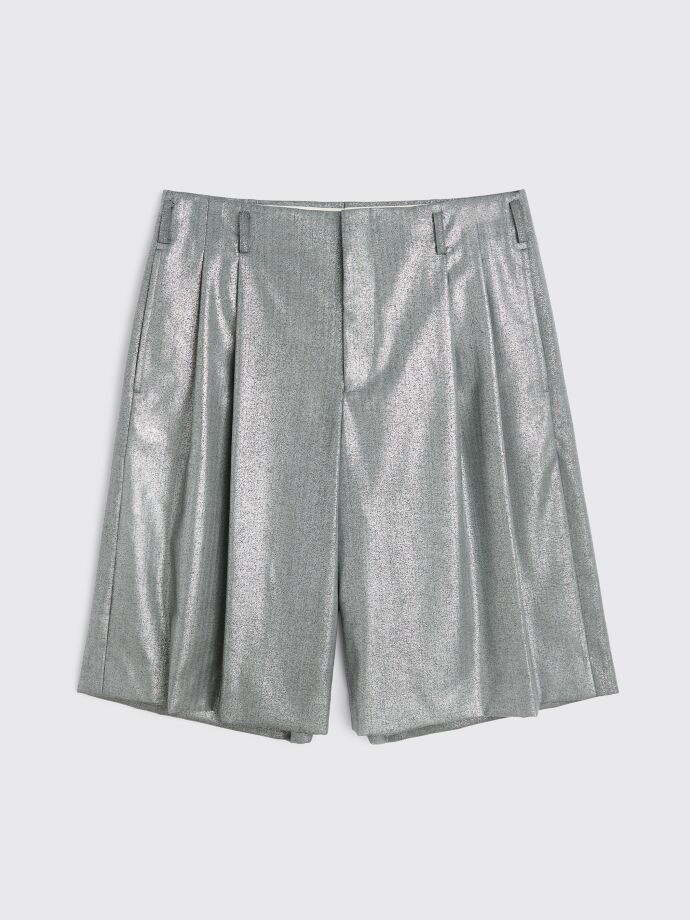 Comme des Garçons Homme Plus - wool shorts grey silver