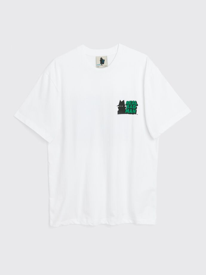 Real Bad Man - classic watch tee white