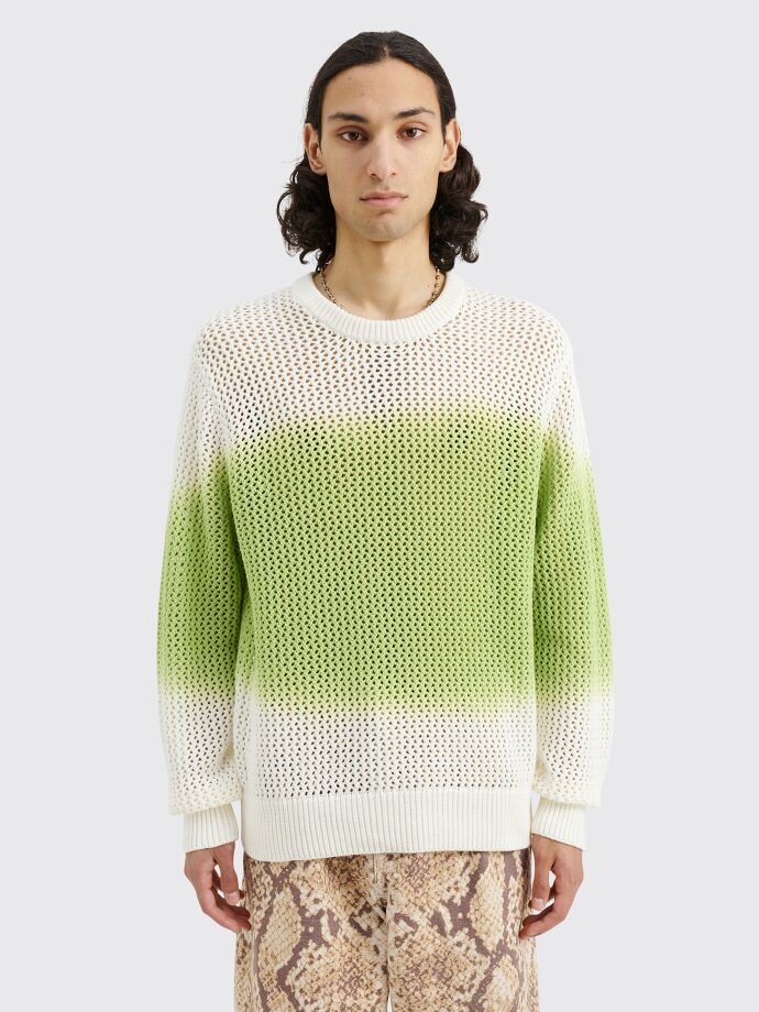 Stüssy - pigment dyed loose guage sweater bright green