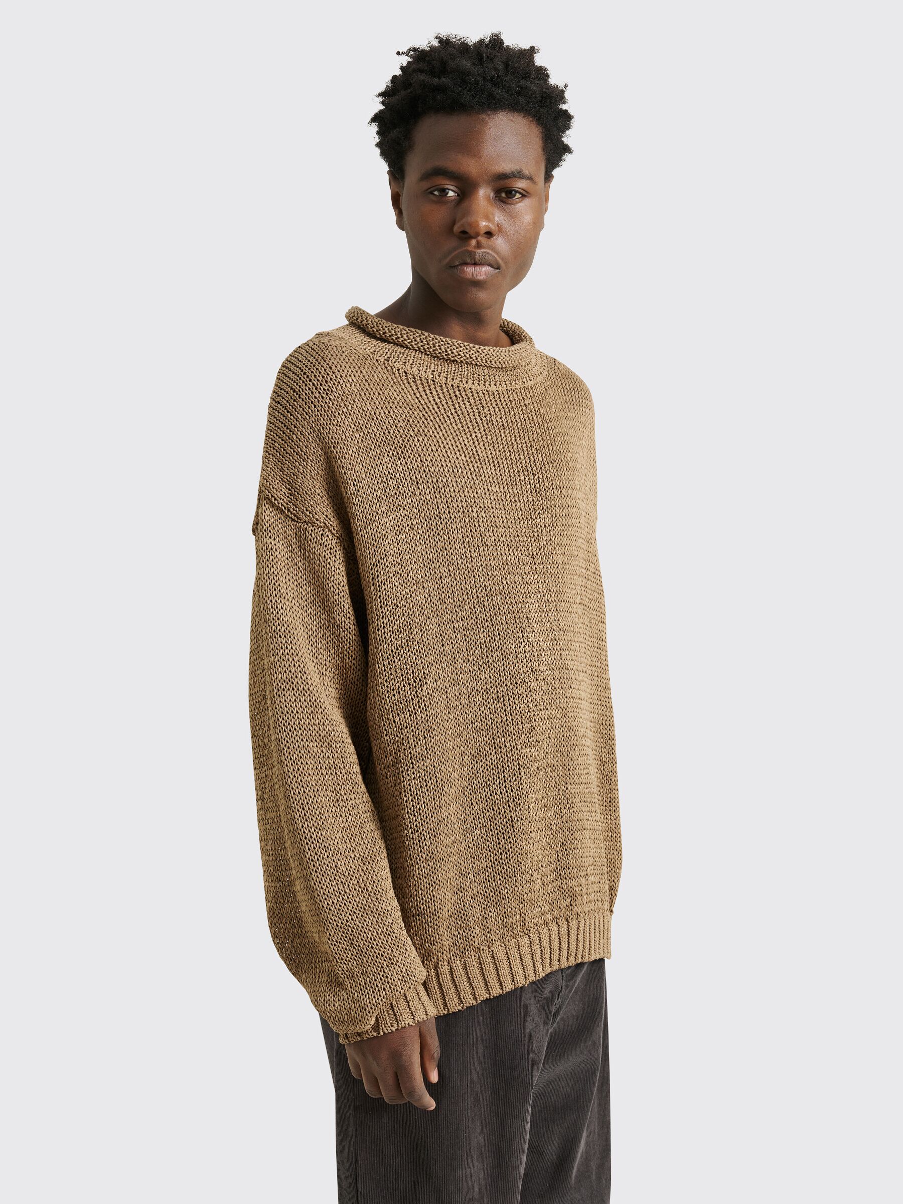 Très Bien - Cav Empt Loose Neck Knitted Sweater Brown