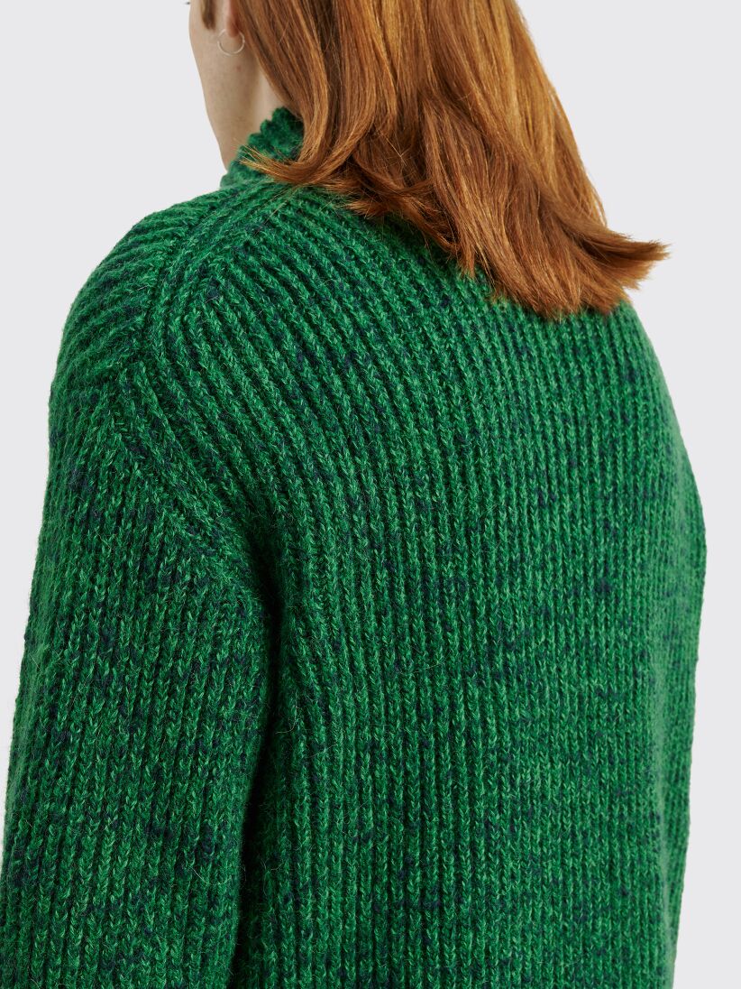 Très Bien - Auralee Baby Alpaca Wool Mix Rib Knit Zip Green