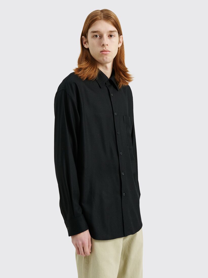Auralee Super Light Wool Shirt Black - Très Bien