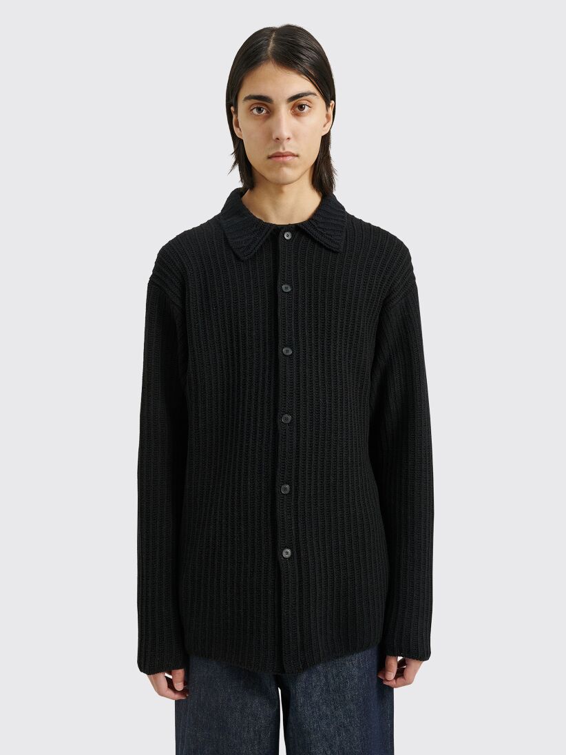 Très Bien - Auralee Rib Knit Shirt Black