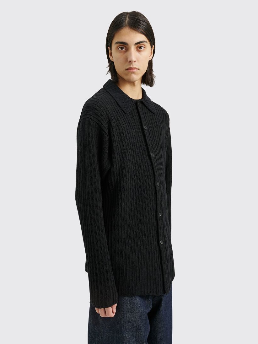 Très Bien - Auralee Rib Knit Shirt Black