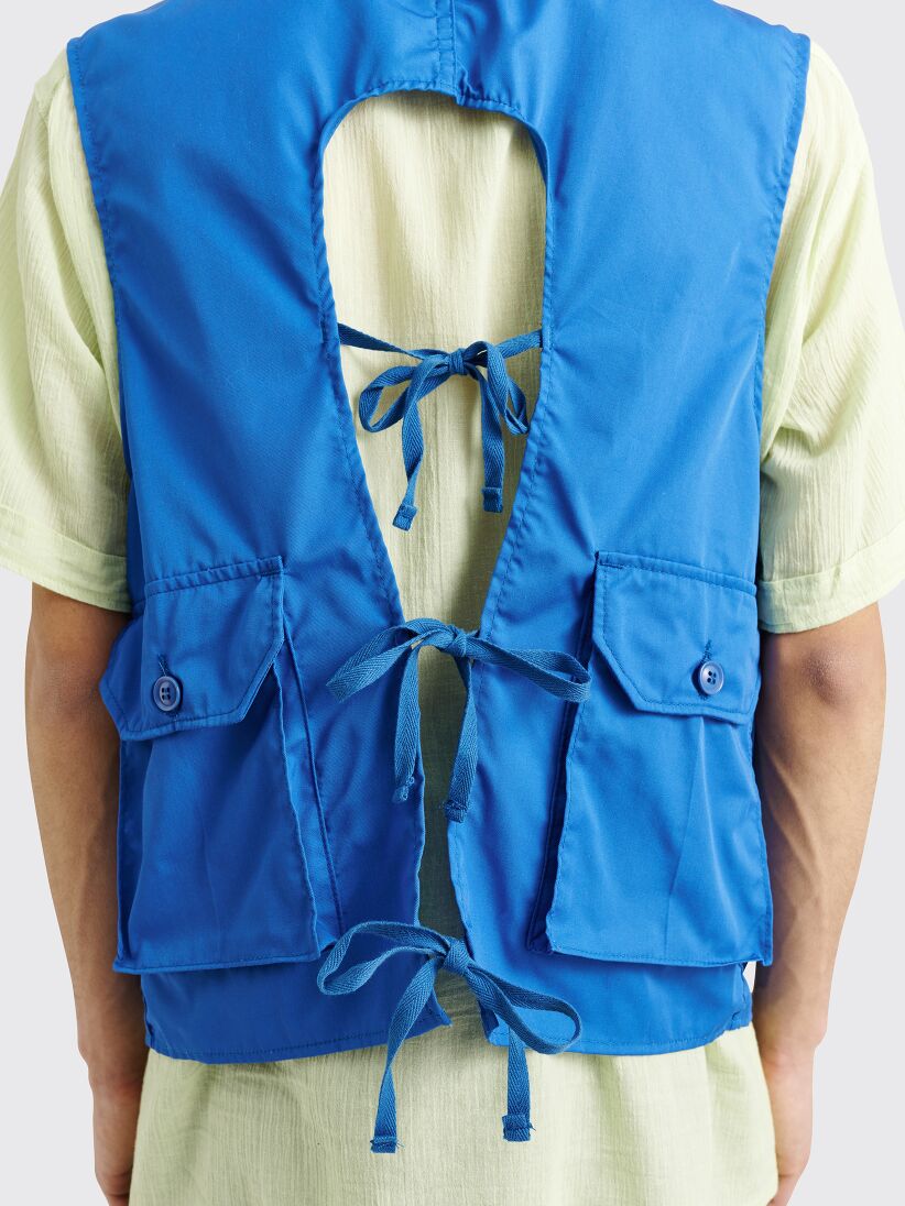 Engineered Garments Feather Twill C-1 Vest Royal Blue
