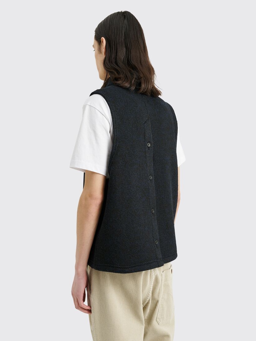 Engineered Garments High Mock Knit Vest Navy / Black