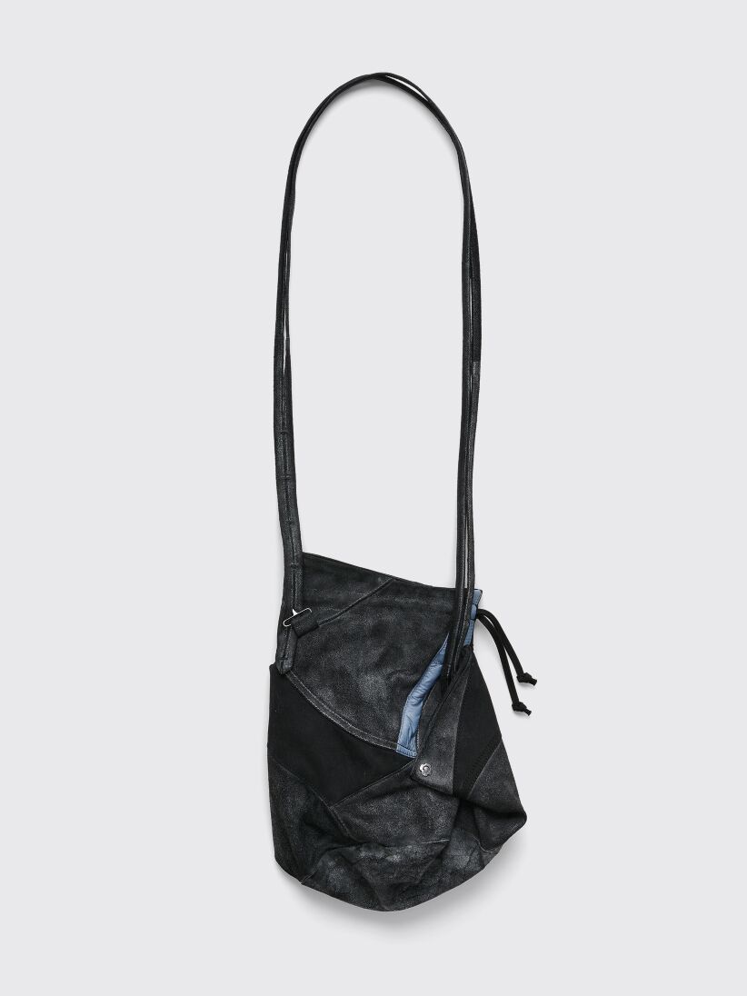 Kiko Kostadinov Oren Bag Medium Suede Black / Air Blue