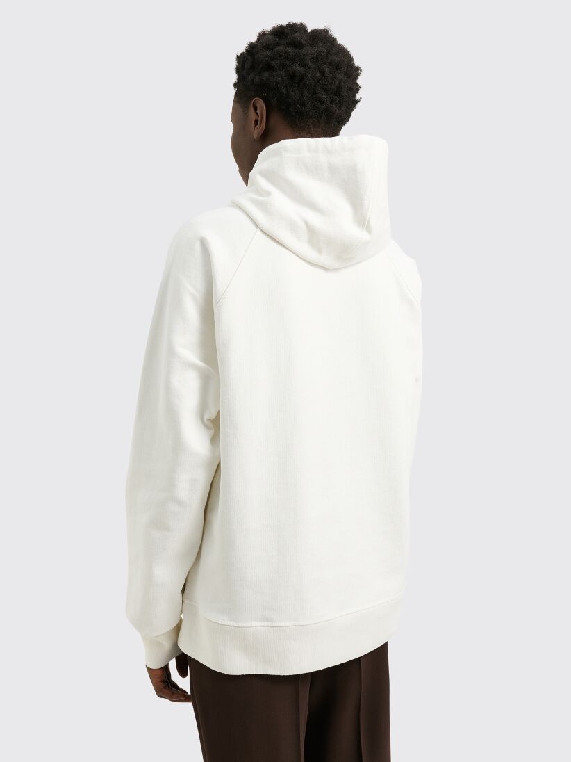 Très Bien - Margaret Howell MHL Hooded Loopback Jersey Sweater Off White