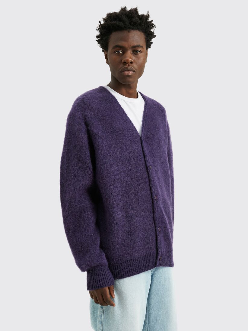 Très Bien - Needles Mohair Cardigan Solid Purple