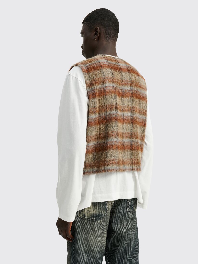 our legacy lock vest check mohair-