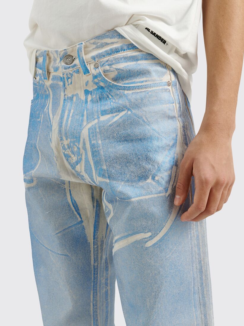 Our Legacy Third Cut Blue Foil Denim Jeans