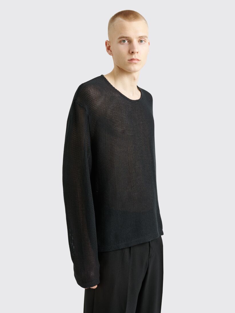 Our Legacy Double Lock U-Neck Sweater Rustic Black