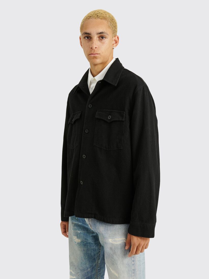 Our Legacy Evening Coach Jacket Brushed Cotton Black