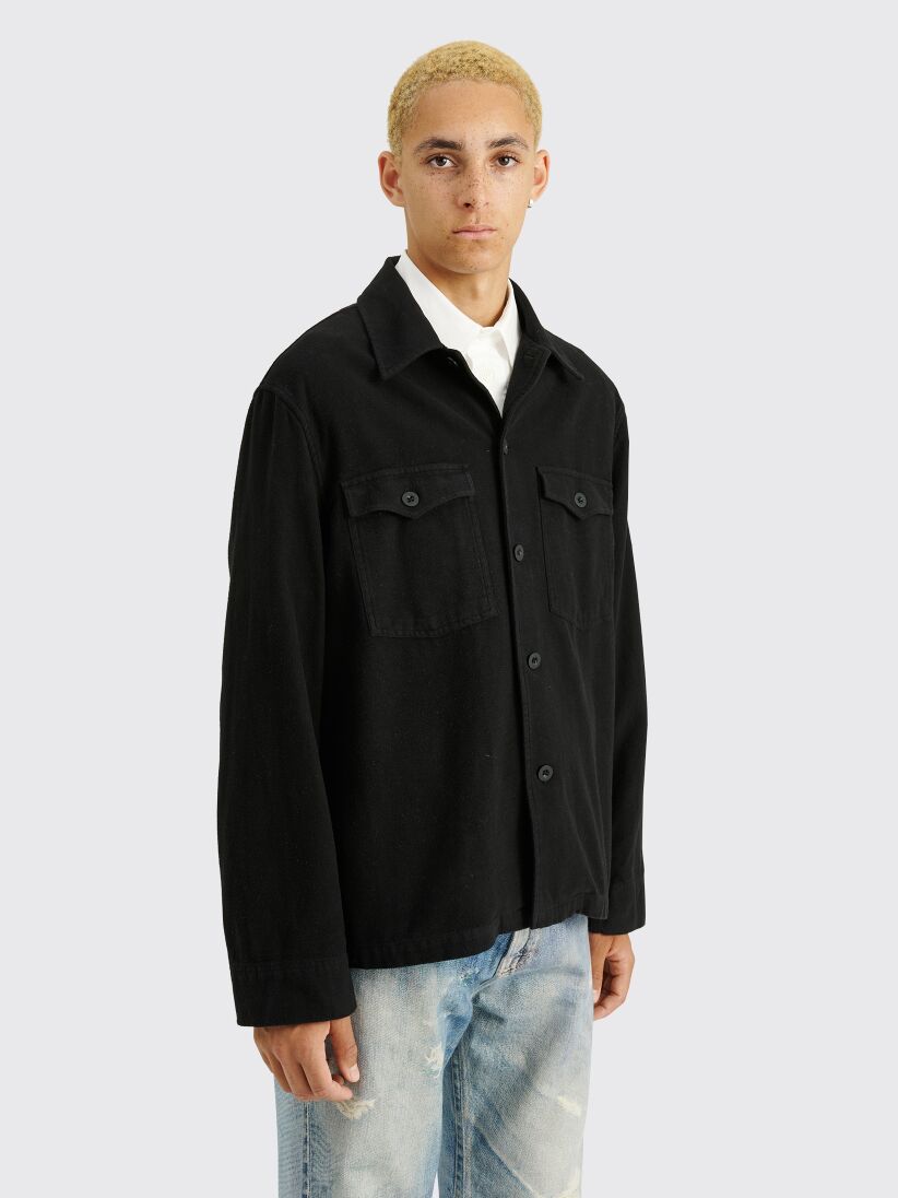 Our Legacy Evening Coach Jacket Brushed Cotton Black