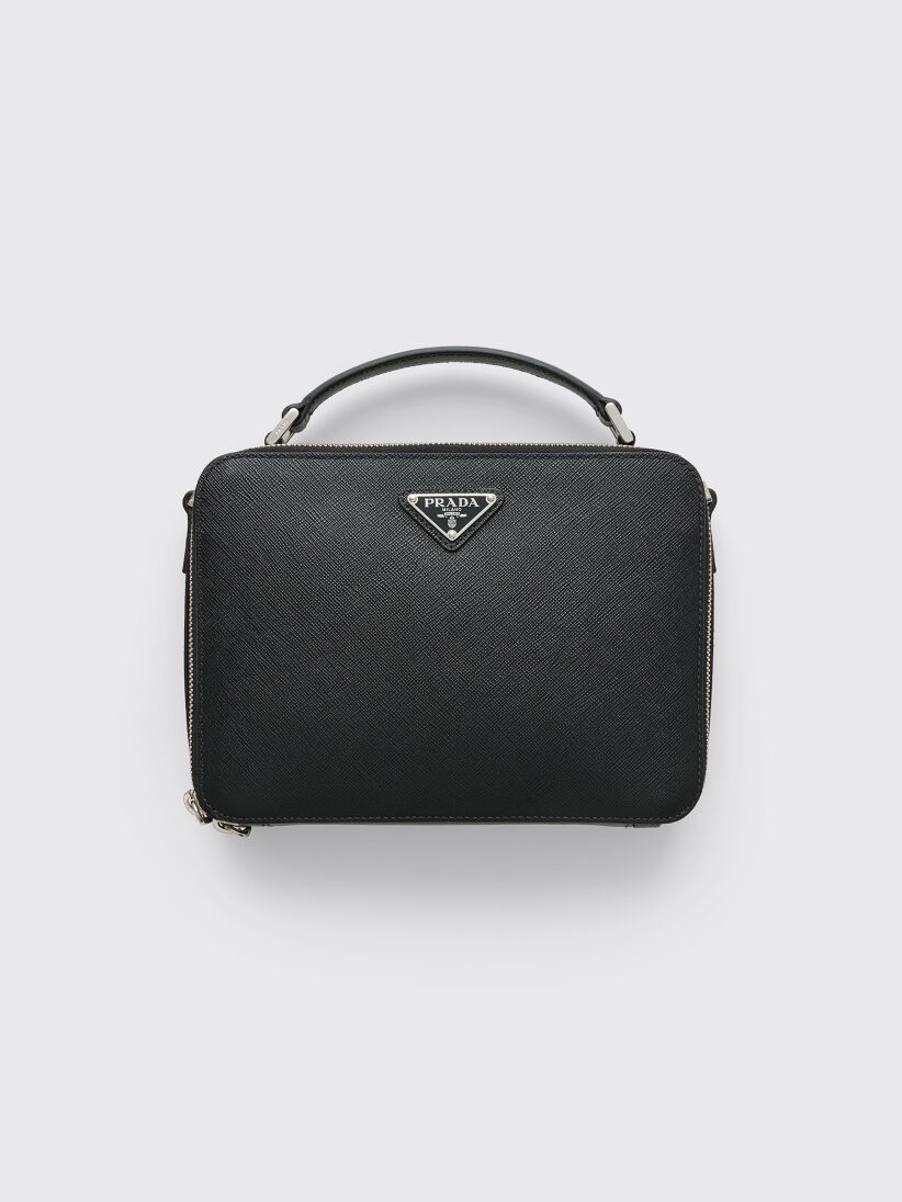 Shop PRADA Classic Small Saffiano leather Prada Brique bag 2VH070_9Z2 by  Fujistyle
