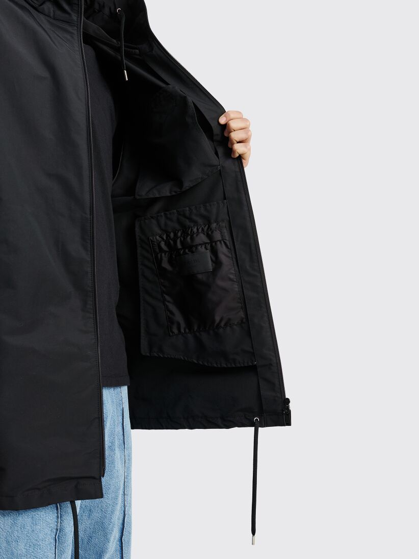 Très Bien - Prada Technical Poplin Rain Coat Black
