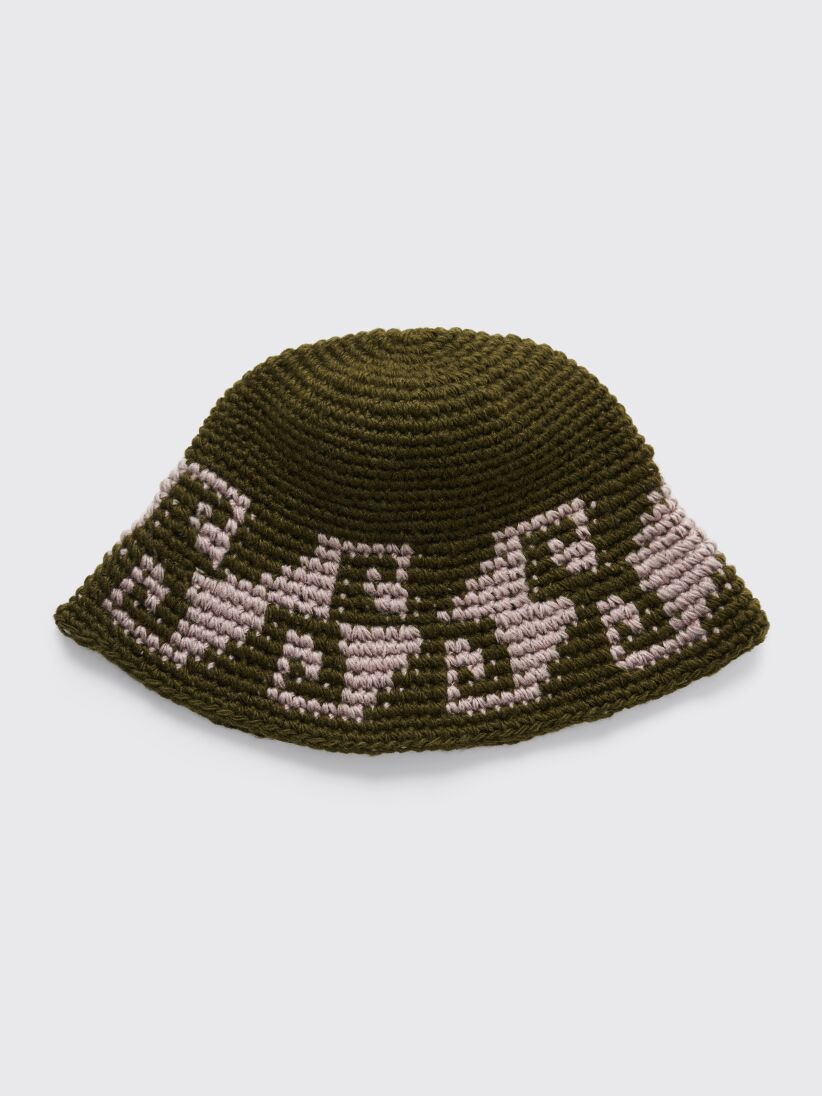 Stüssy Waves Knit Bucket Hat Olive - Très Bien