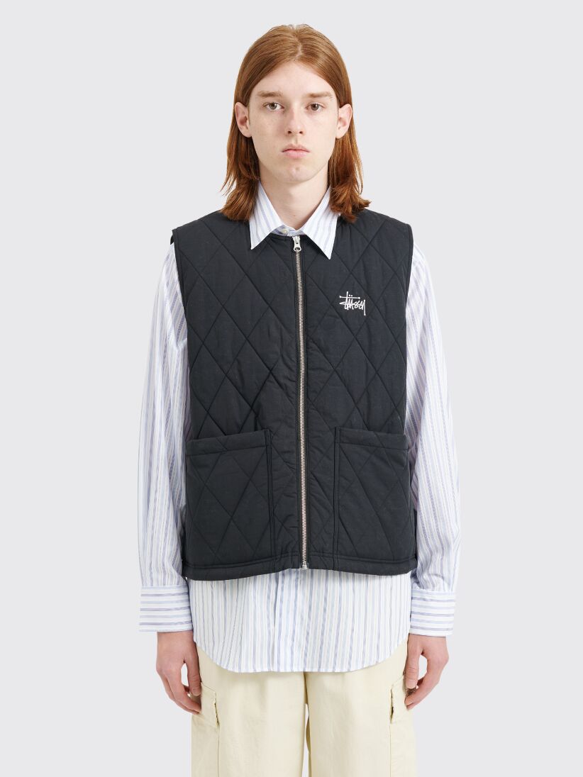 【23ss】STUSSY DIAMOND QUILTED VEST
