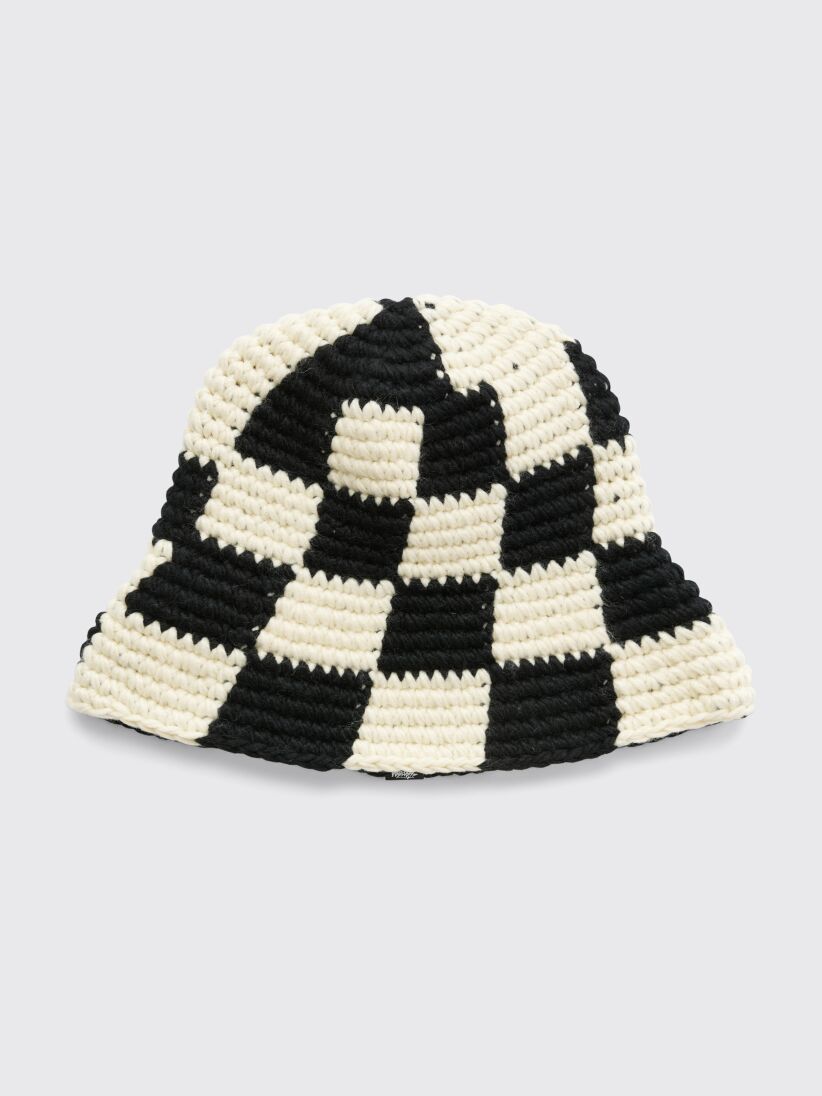 Stüssy Checker Knit Bucket Hat Black