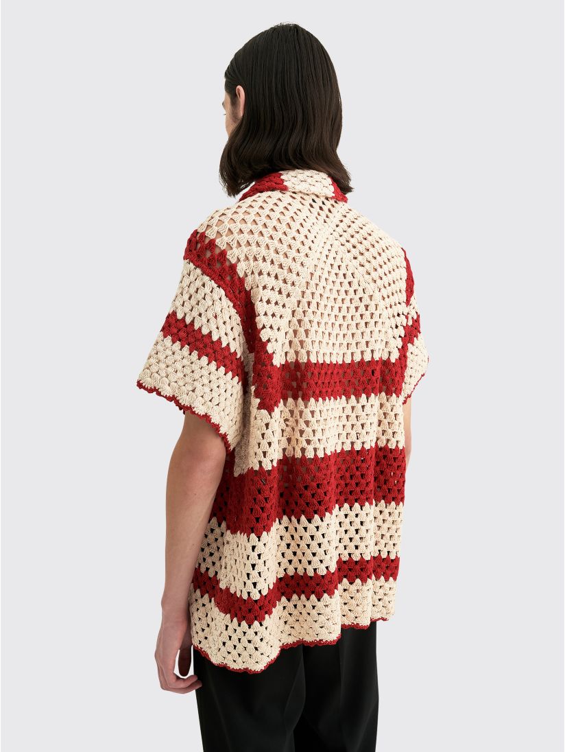 Très Bien - Bode Crochet Big Top Shirt White / Red