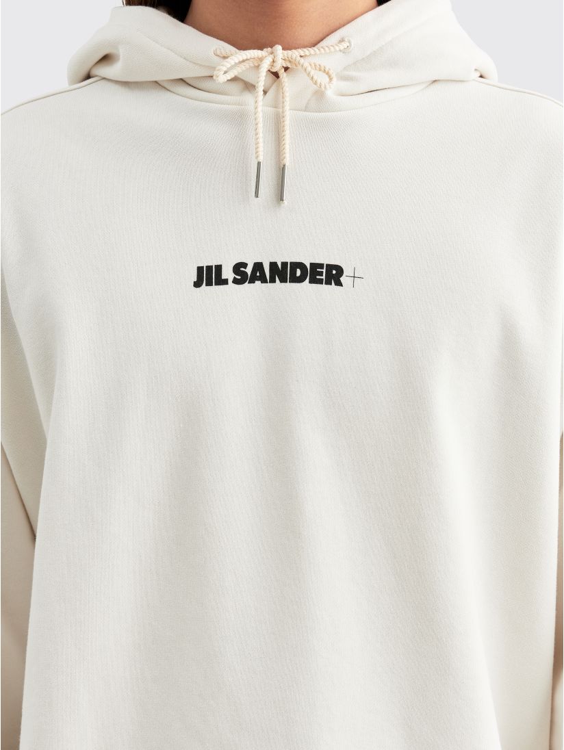 Très Bien - Jil Sander+ Logo Hooded Sweatshirt White
