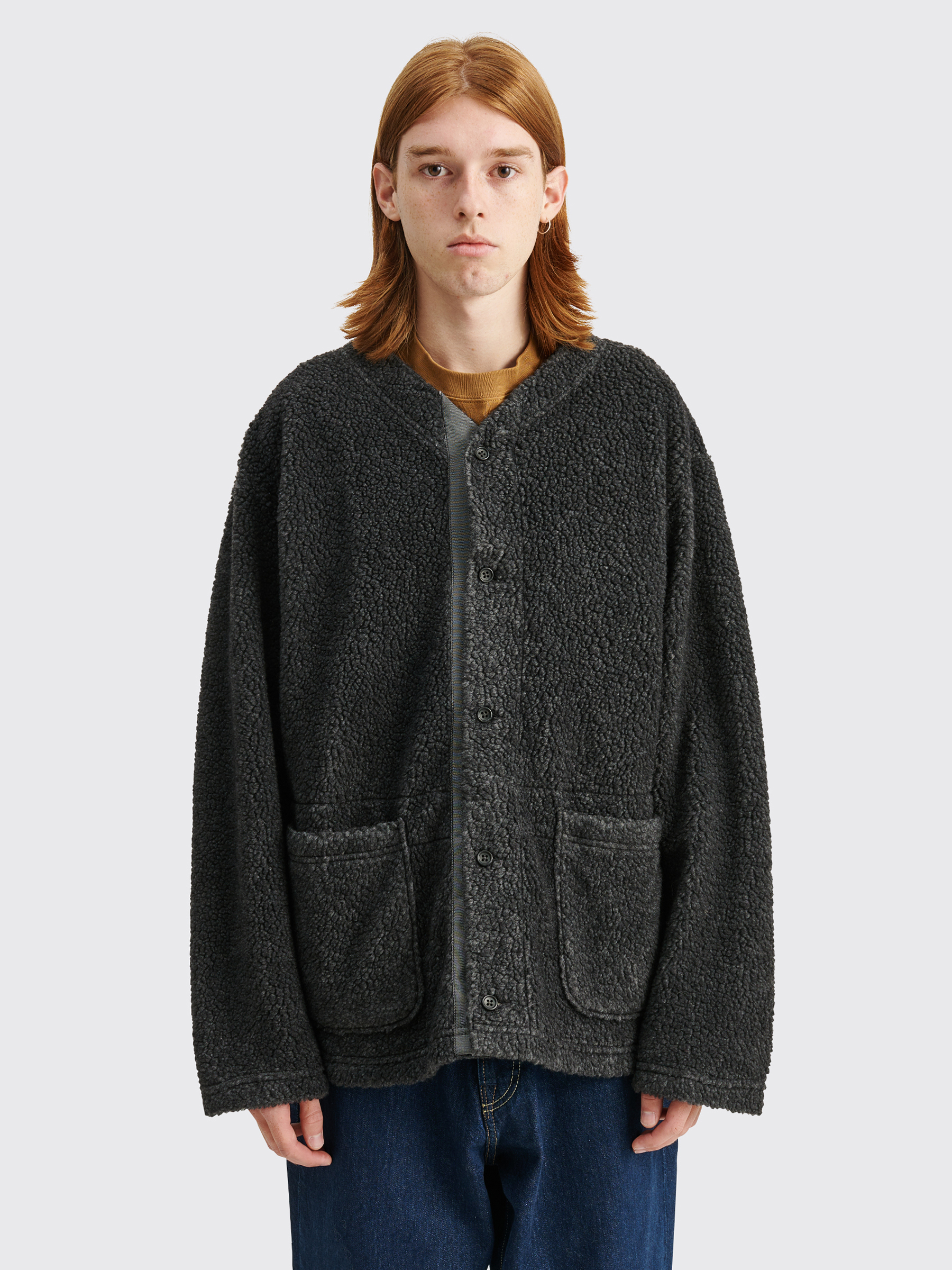 Très Bien - Engineered Garments Shaggy Knit Cardigan Charcoal
