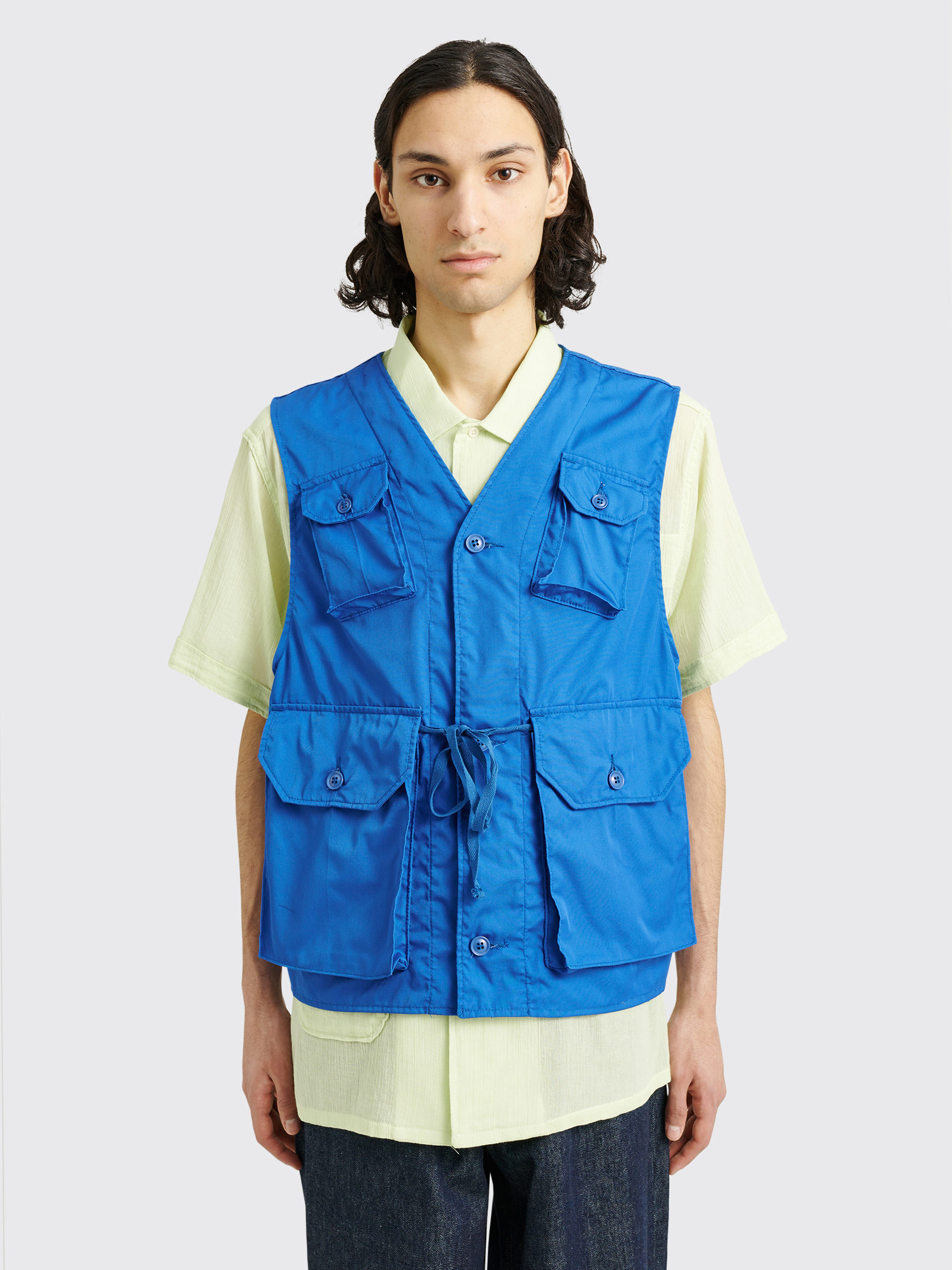 Engineered Garments Feather Twill C-1 Vest Royal Blue