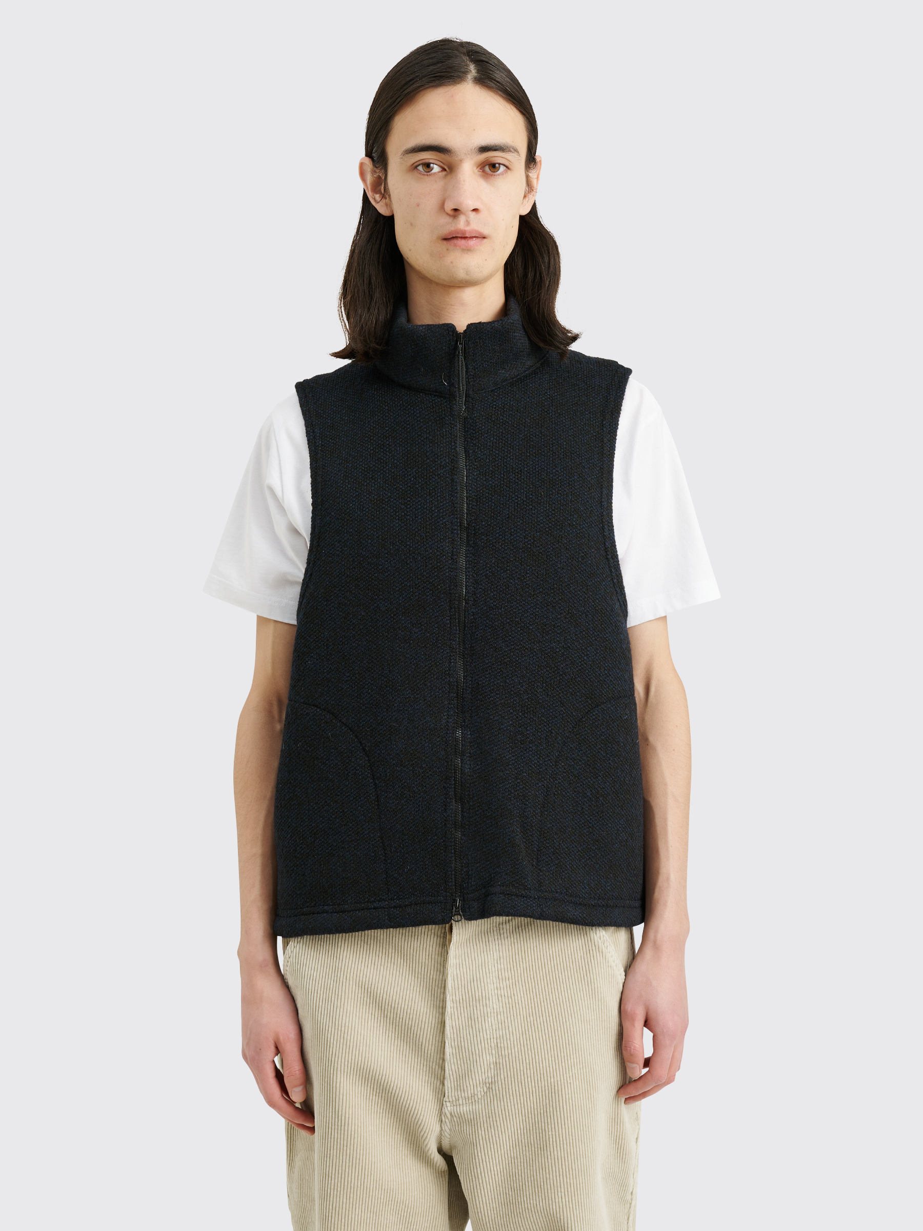 Très Bien - Engineered Garments High Mock Knit Vest Navy / Black
